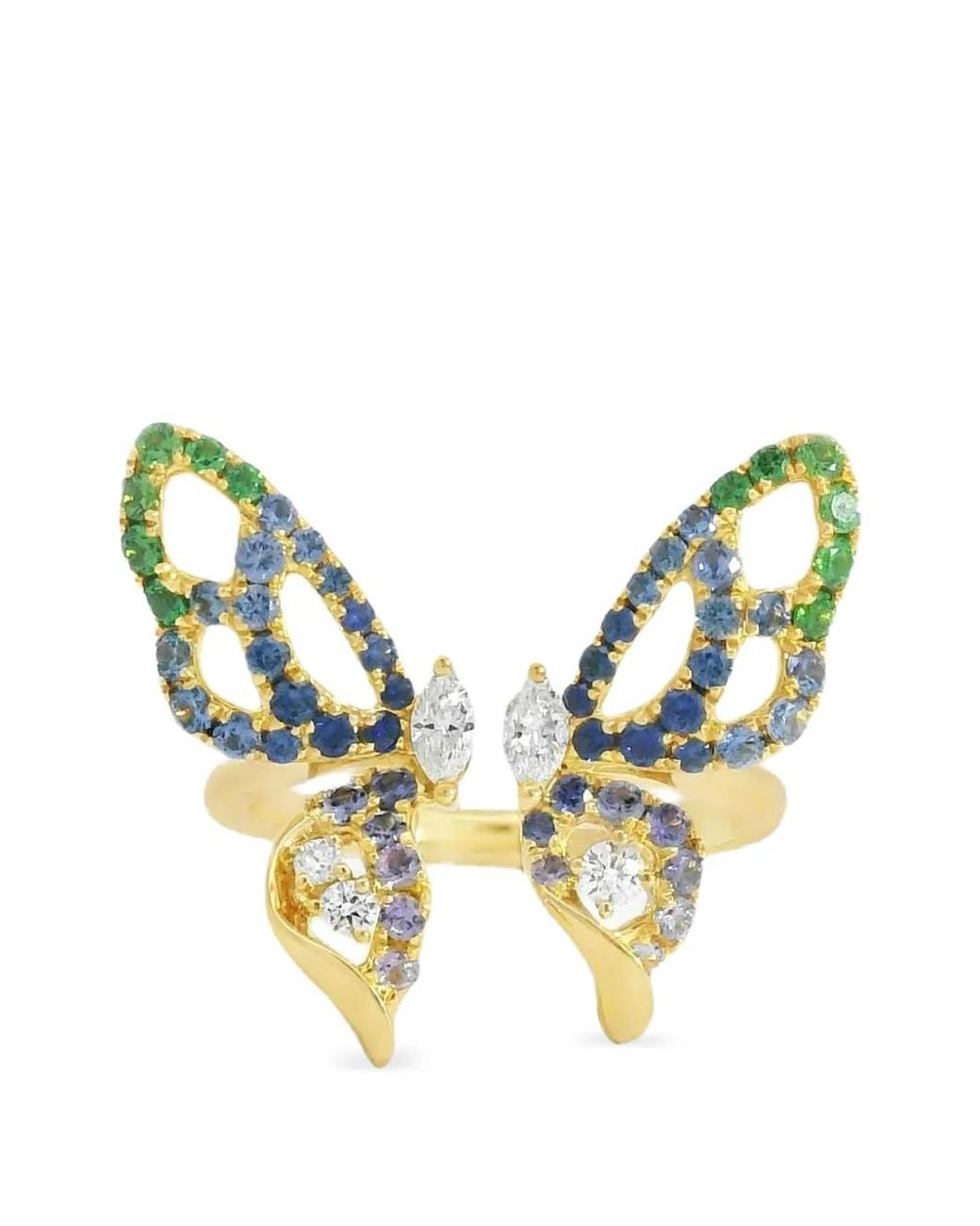 Lisa Nik Metallic Ring Mit Schmetterling