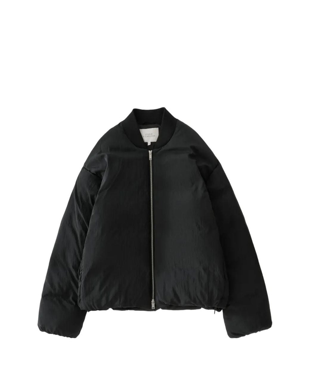 Studio Nicholson Black Frye Crinkle-Effect Bomber Jacket for men