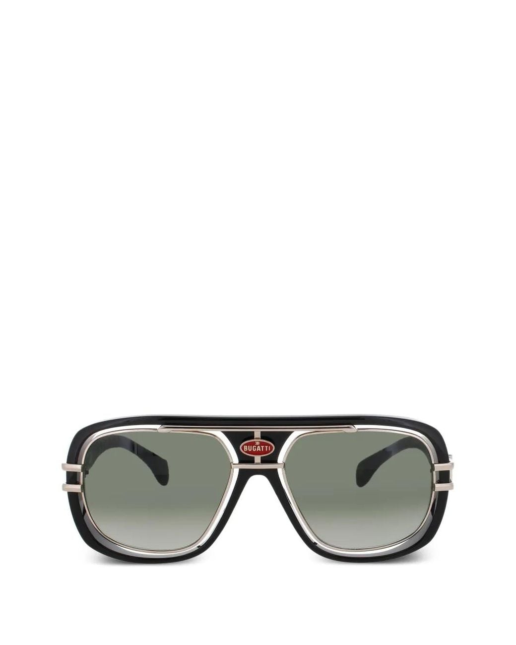 Bugatti Black Lunettes De Vue Pilote À Plaque Logo for men