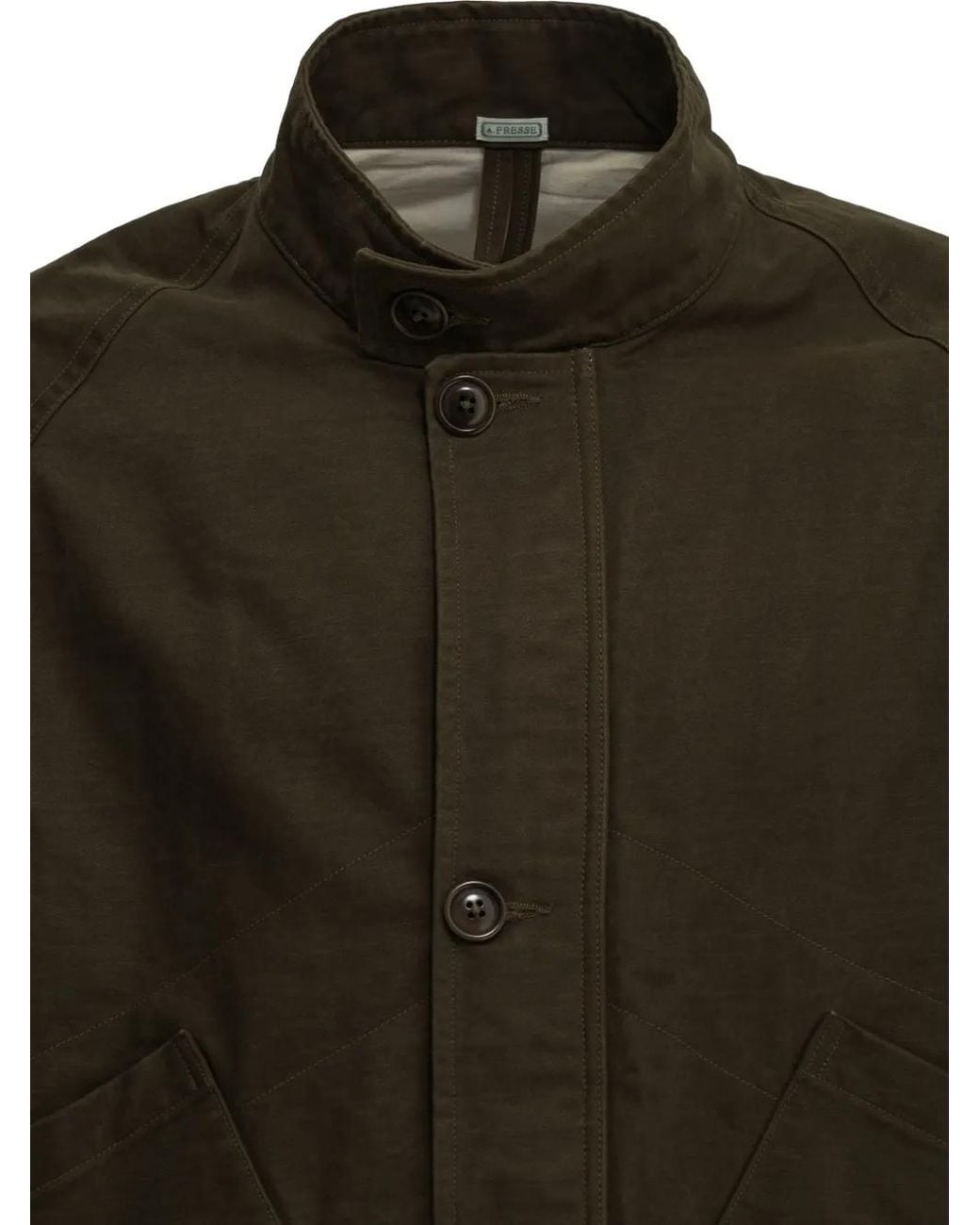 A.PRESSE Green British Royal High-Neck Jacket for men