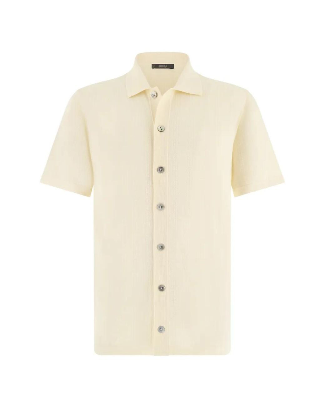 Boggi White Knitted Shirt for men