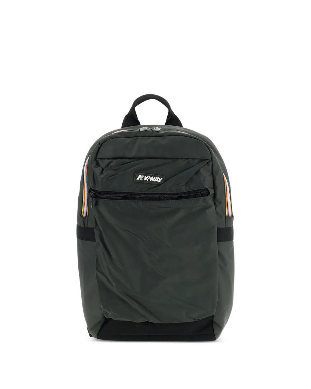K-Way Black Sac À Dos Zippé À Patch Logo Laon for men