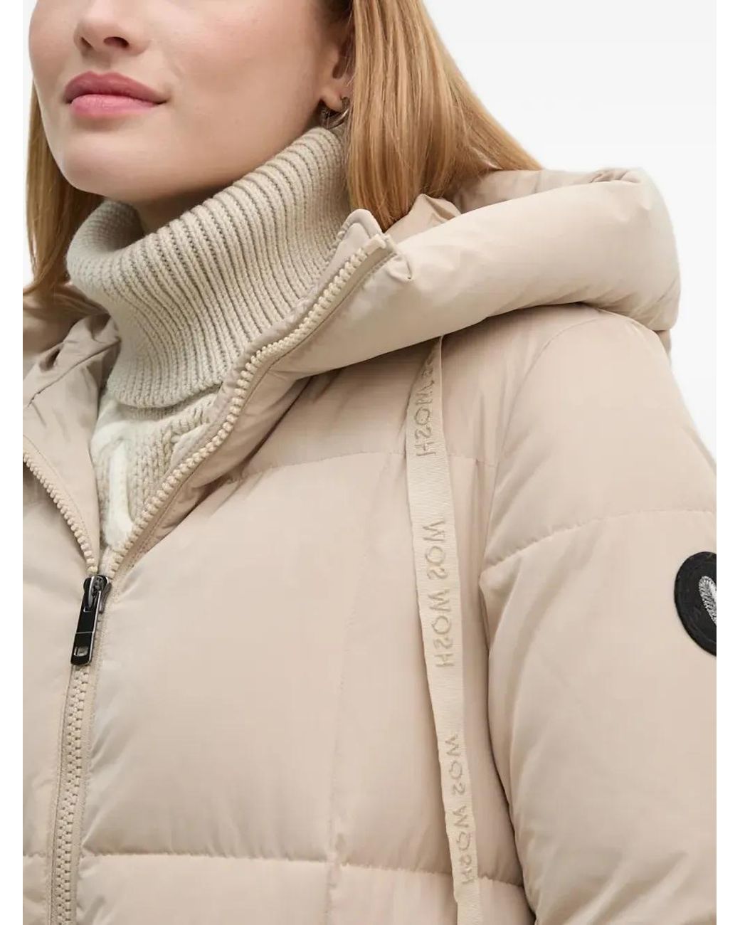 Mos Mosh Natural Mmnova Hooded Quilted Coat