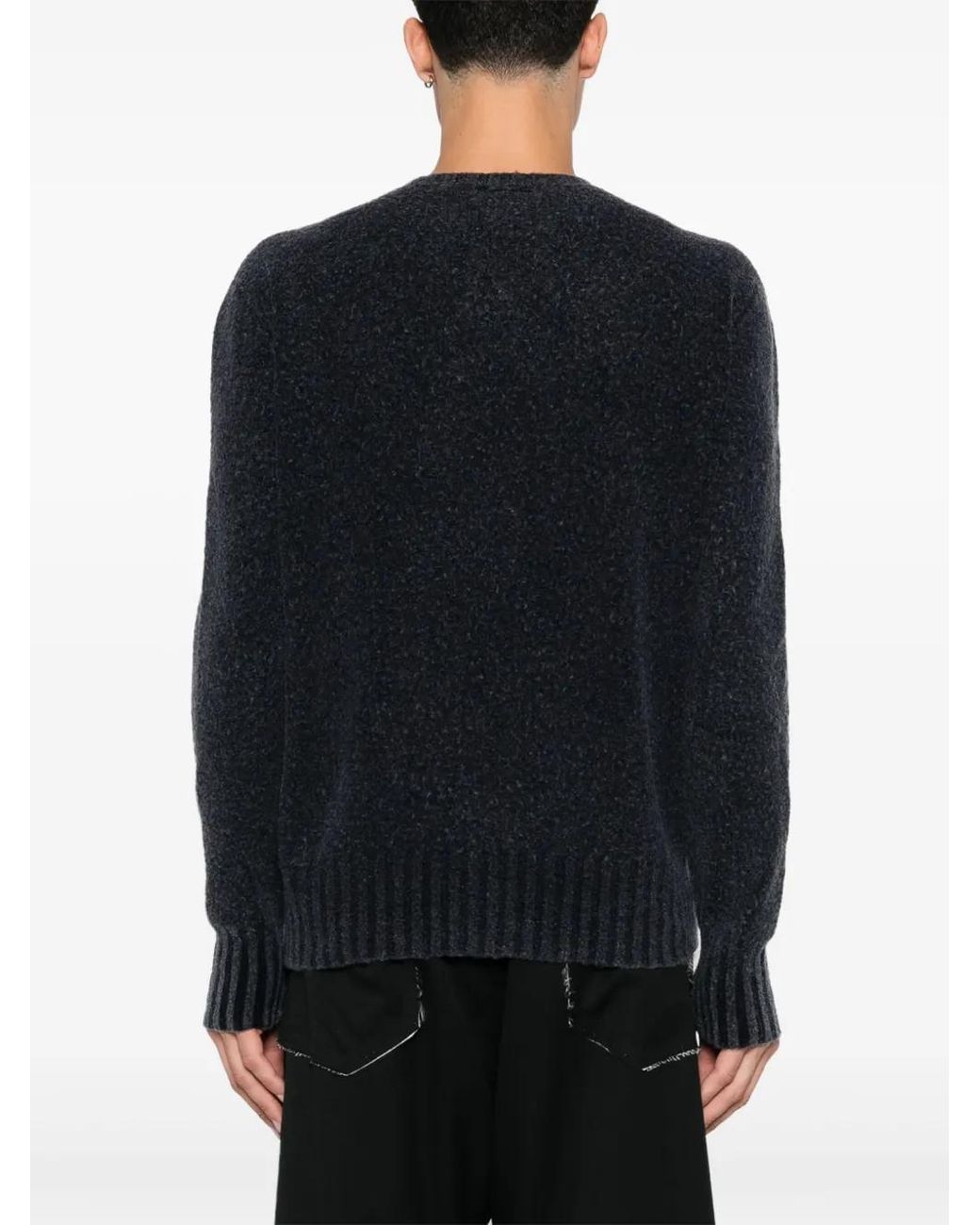 Avant Toi Blue Crew Neck Sweater for men