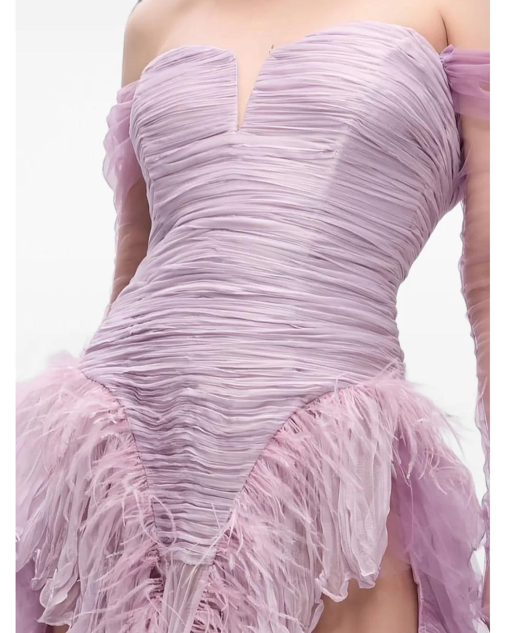 NORINA ST Purple Diada Ruched Maxi Dress