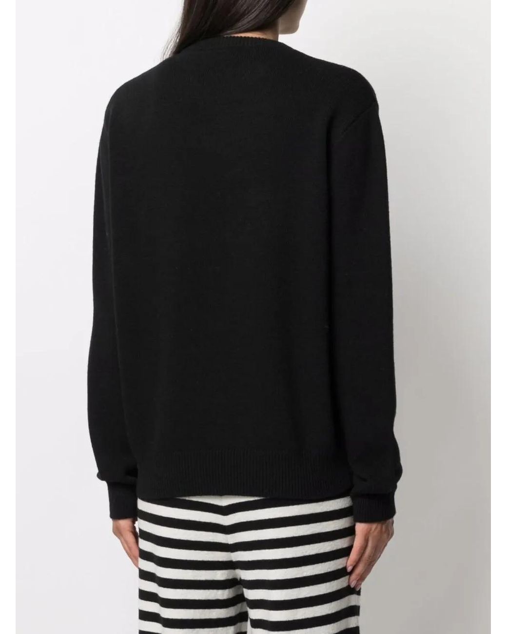 Philipp Plein Black Intarsia-Knit Skull Jumper