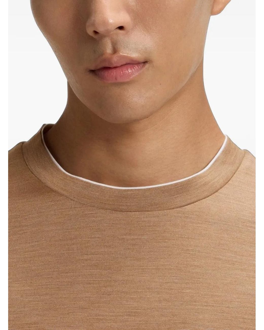 Boss Natural Double-Collar T-Shirt for men