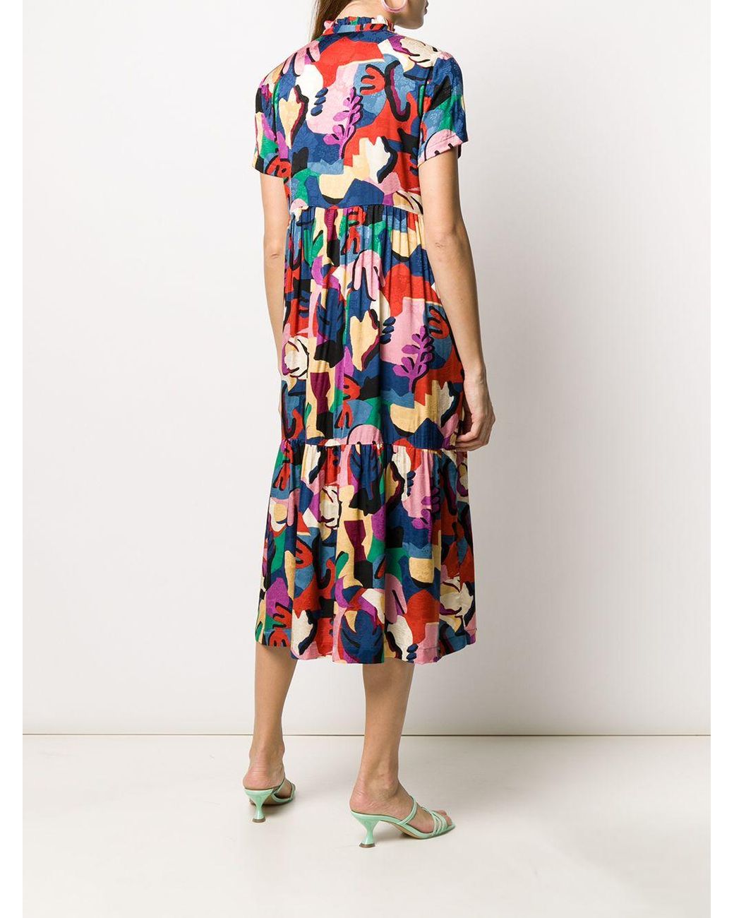 Robe mi longue Madeleine a imprime graphique Ba sh en coloris Bleu Lyst