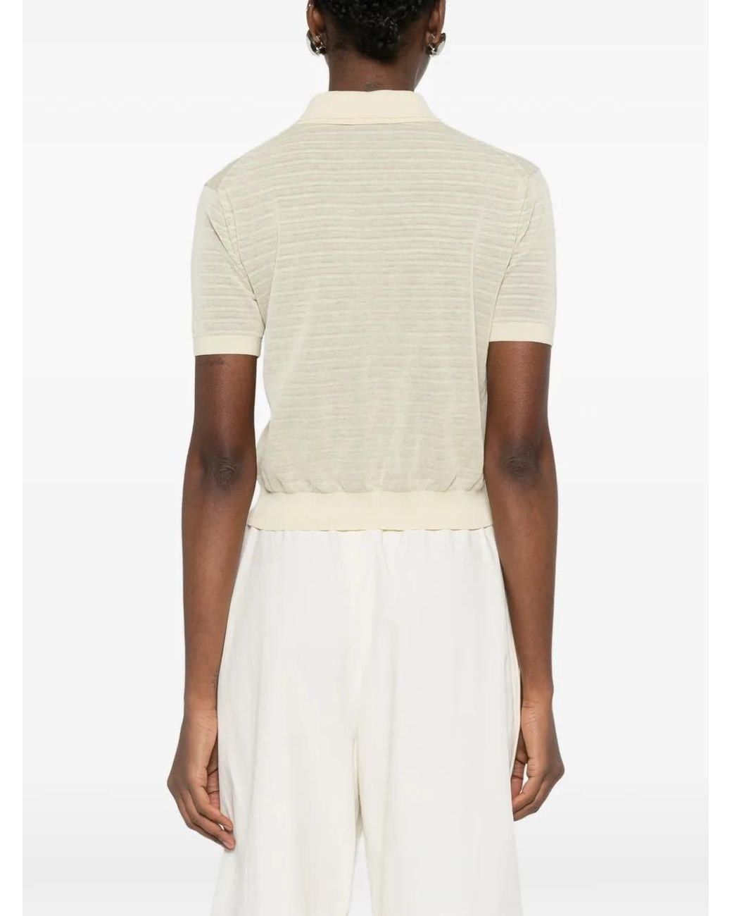 Nanushka White Ceneca Polo Shirt