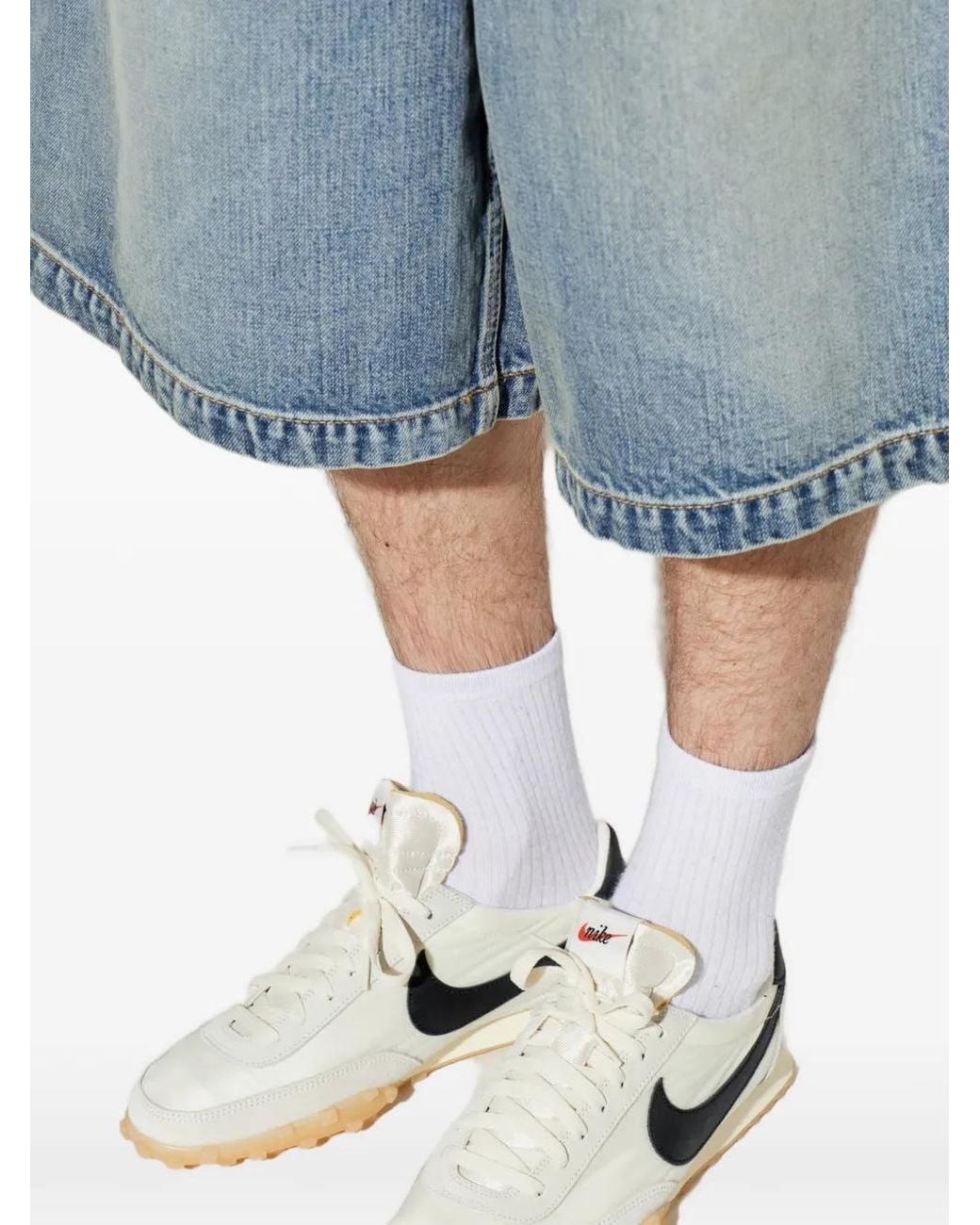 Nike White Waffle Racer Lace-Up Sneakers for men