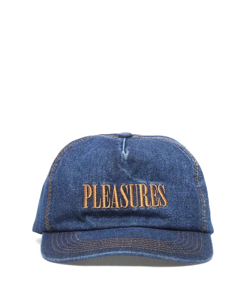 Pleasures Blue Jeans-Baseballkappe Mit Zickzackmuster