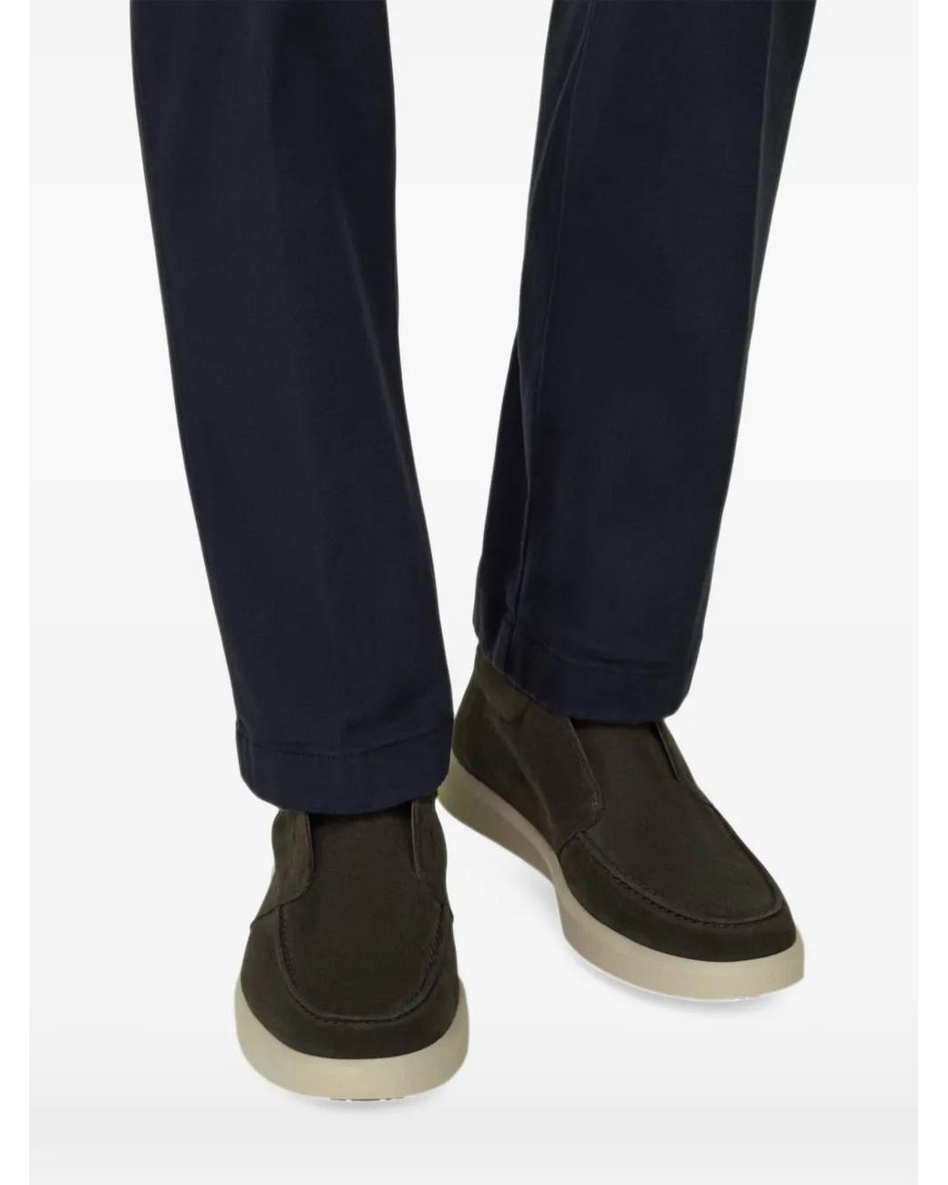 Boggi White Cirrus Suede Ankle Boots for men