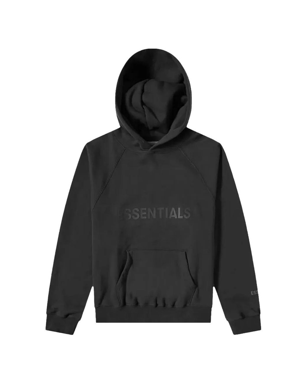 Fear Of God Black Essentials Logo-Print Hoodie for men
