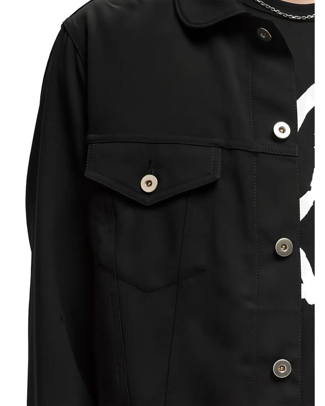 COMME DES GARÇON BLACK Black Button-Fastening Collared Jacket