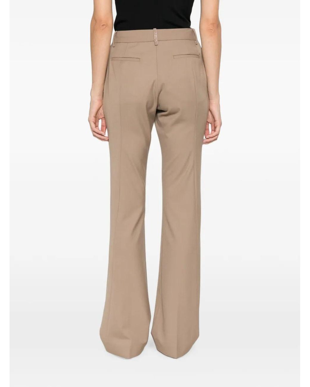Fabiana Filippi Natural Pressed-Crease Tailored Trousers