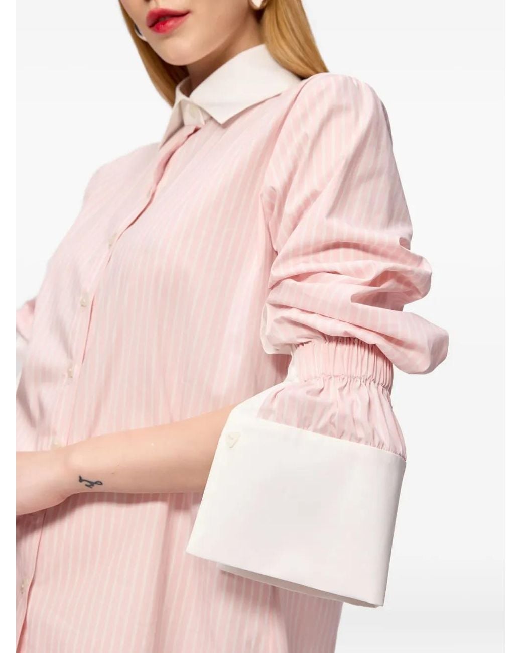 V:PM ATELIER Pink Ginny Striped Shirt