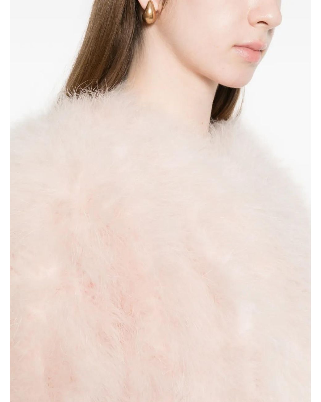 Yves Salomon Pink Faux Fur & Shearling Jackets