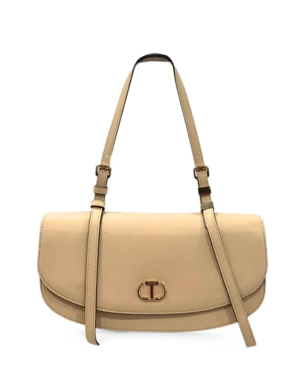 Twinset Natural Logo-Plaque Shoulder Bag