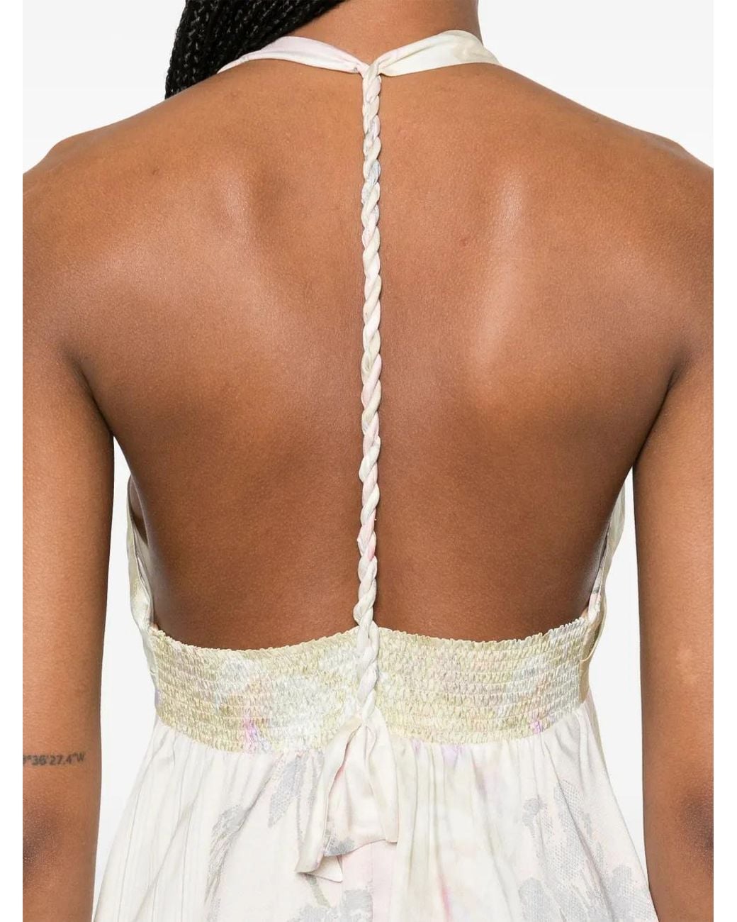 Forte_forte White Printed Long Slip Dress