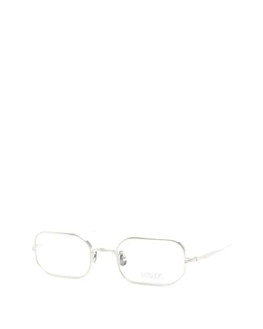 Matsuda White Geometric-Frame Glasses