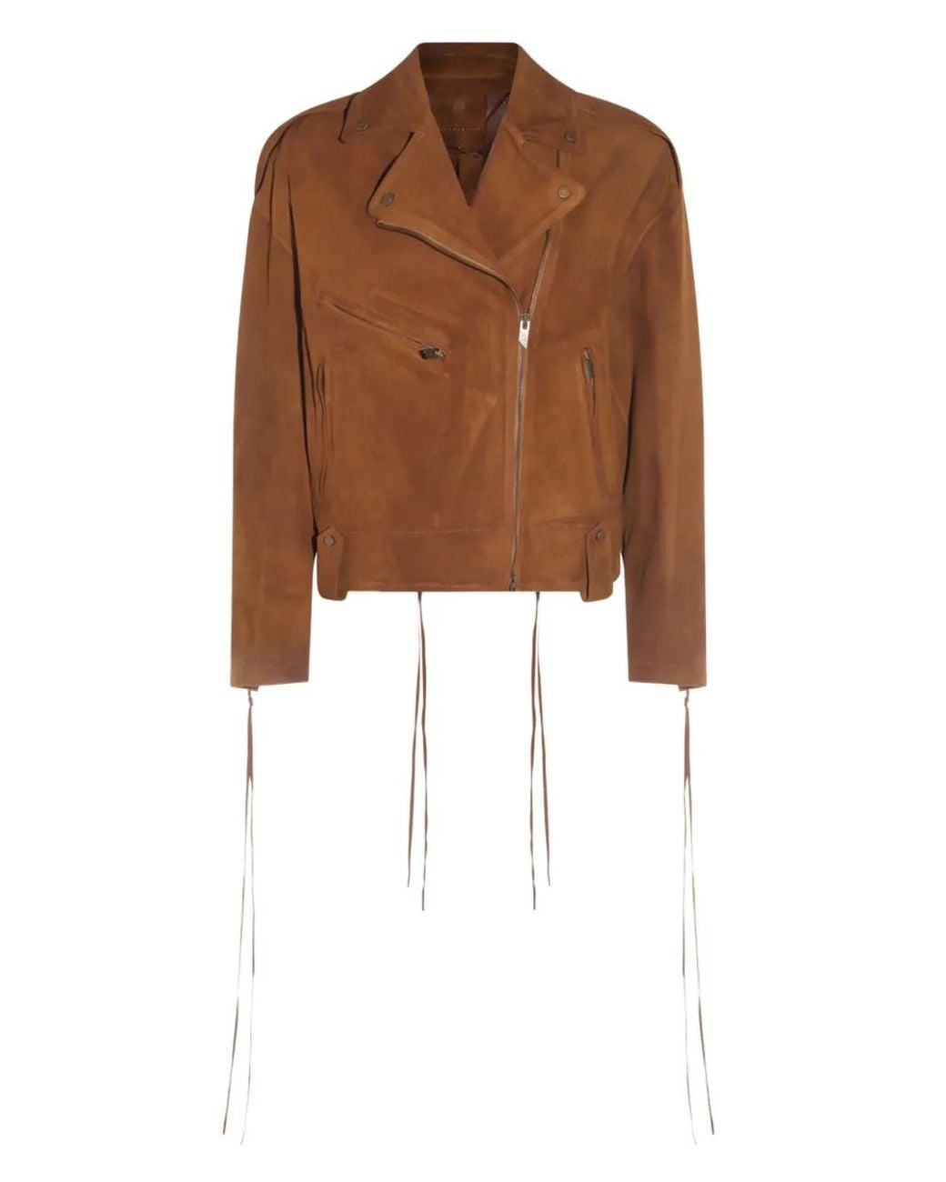 Salvatore Santoro Brown Leather Biker Jacket
