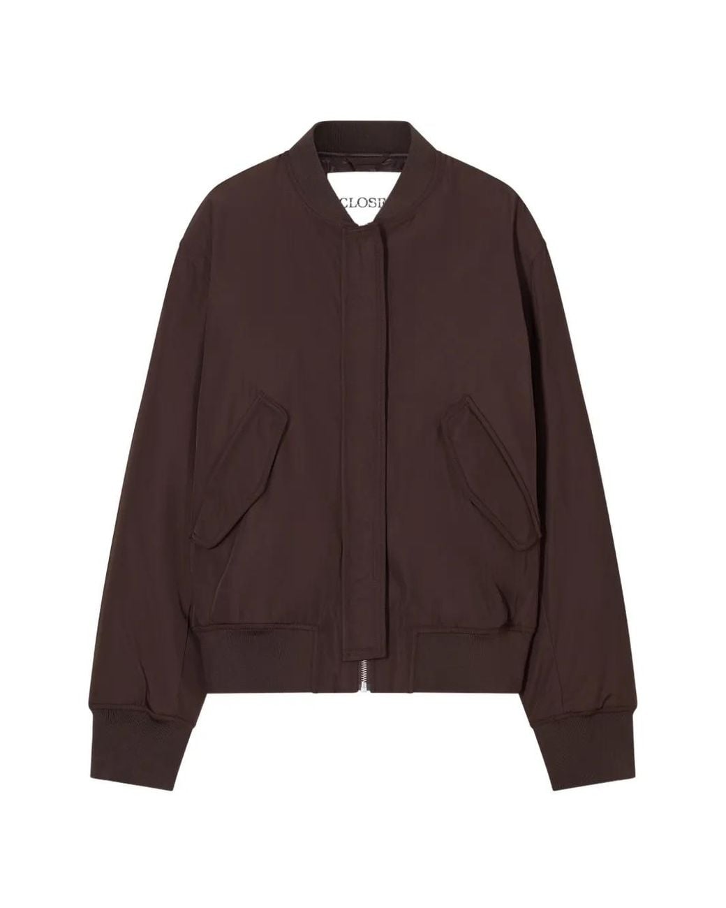 Closed Brown Zipped Blouson Jacket