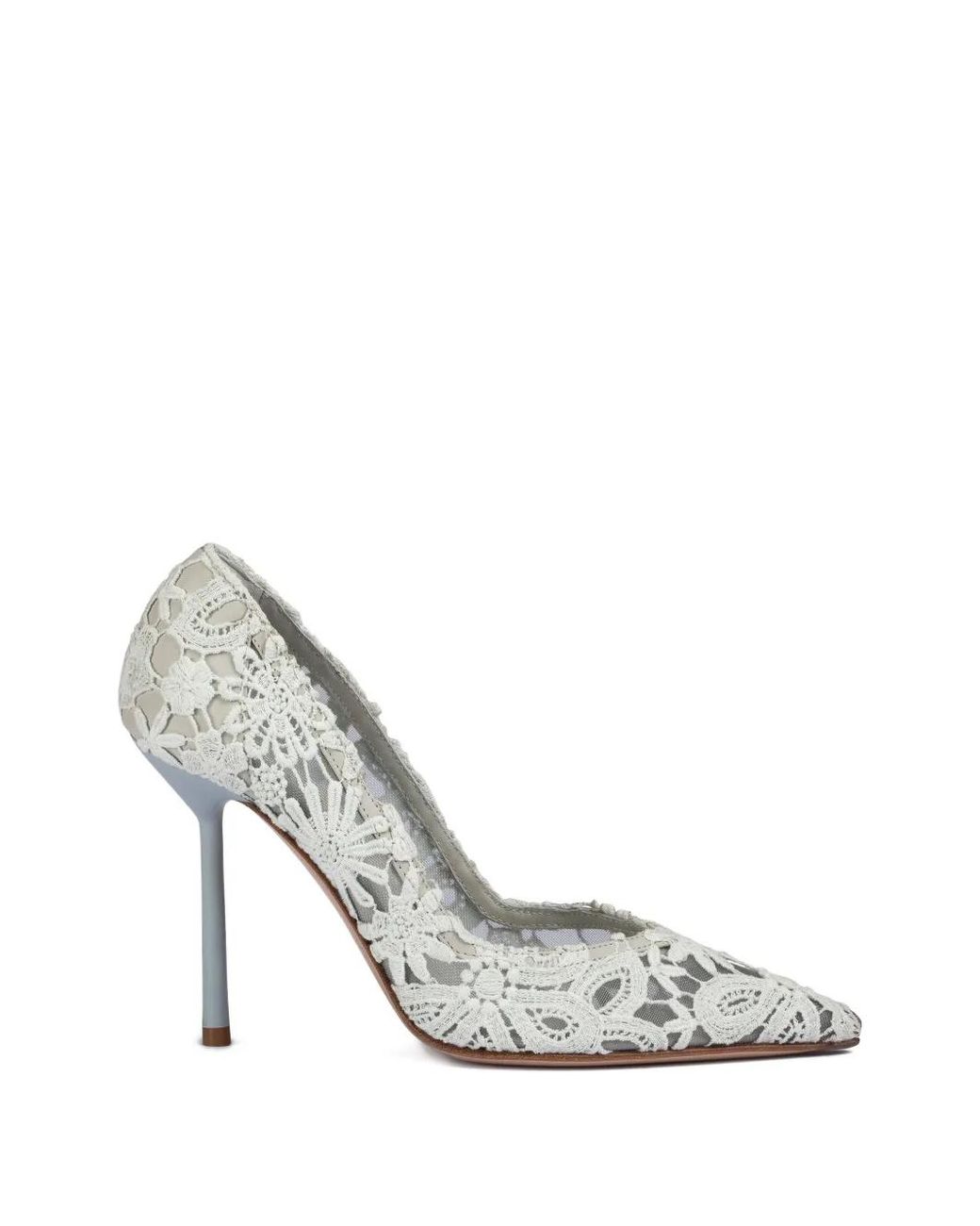 Le Silla White Vivienne Heeled Pumps