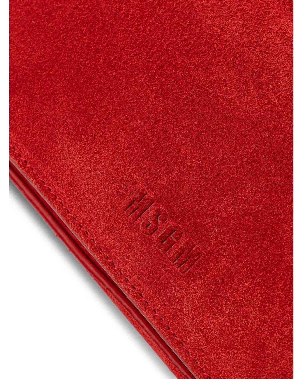 MSGM Red Suede Satchel