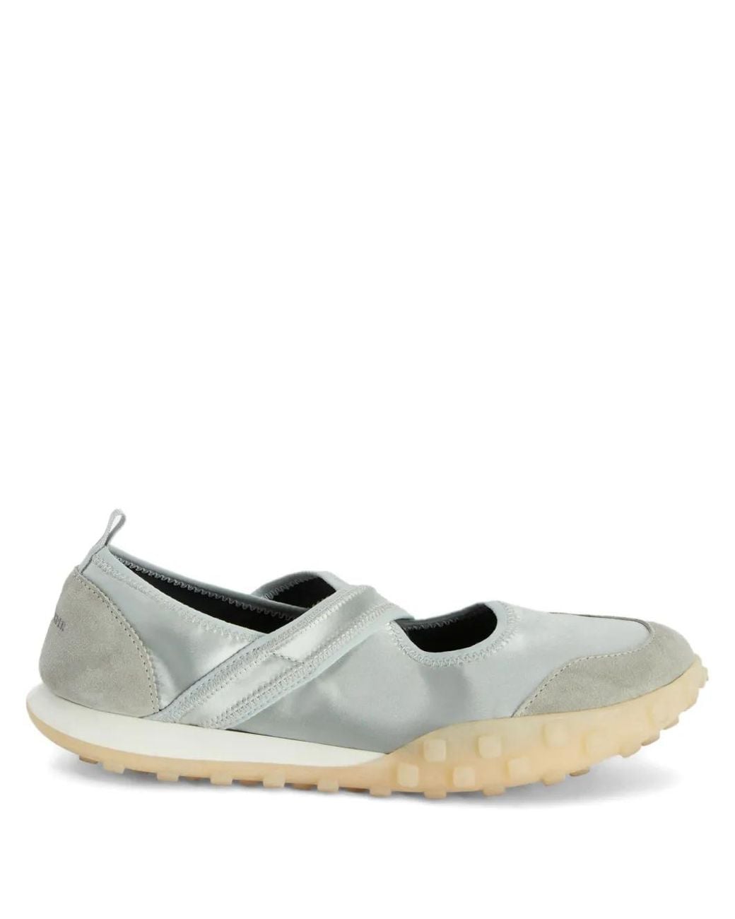 Jil Sander Multicolor Moon Satin And Suede Sneaker Ballerina Flats