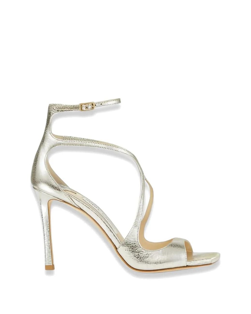 Jimmy Choo White Azia Strappy Sandals