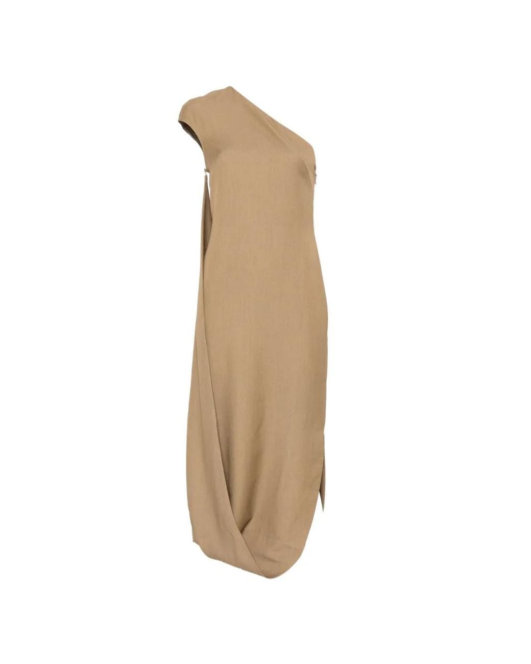 Source Unknown White Hasta Asymmetric Maxi Dress