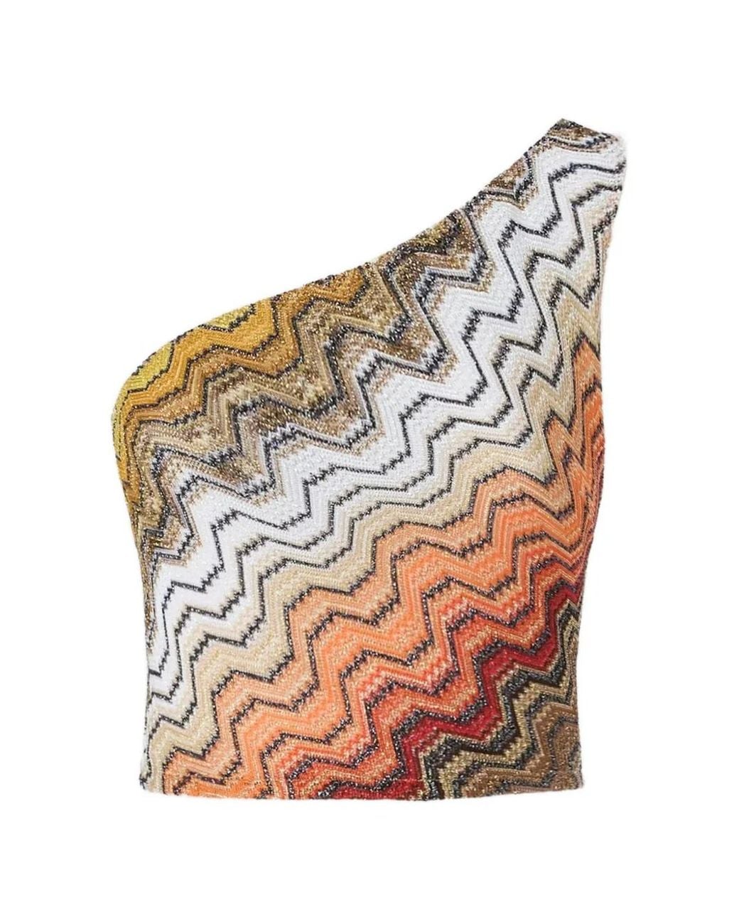 Missoni Orange One-Shoulder Top