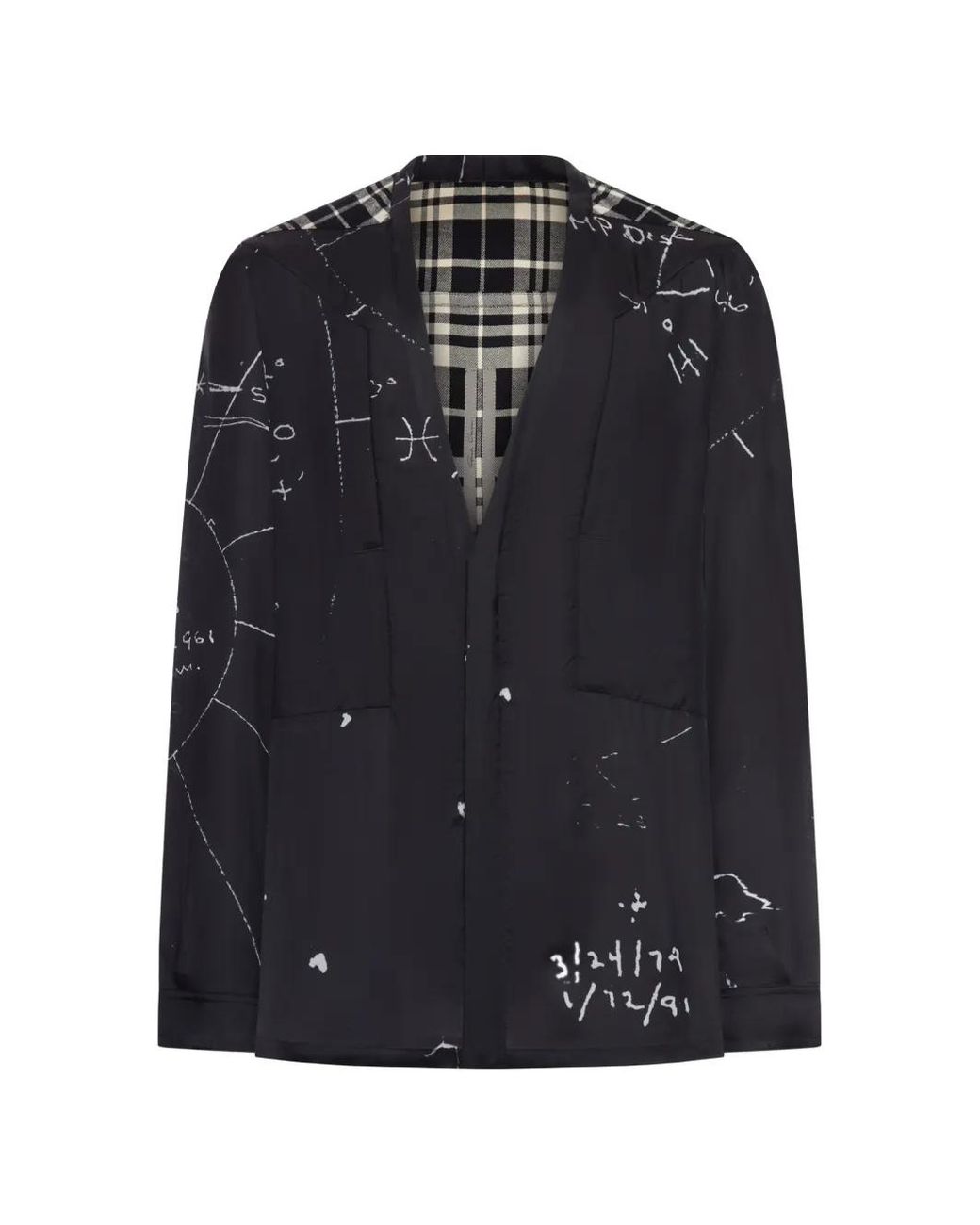 Rick Owens Black Larry Plaid Shirt for men