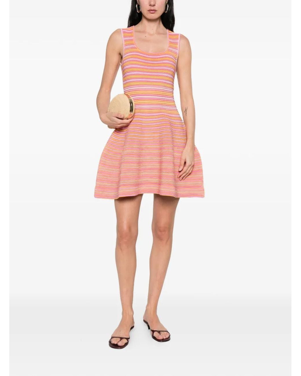 Jonathan Simkhai Pink Striped Mini Dress