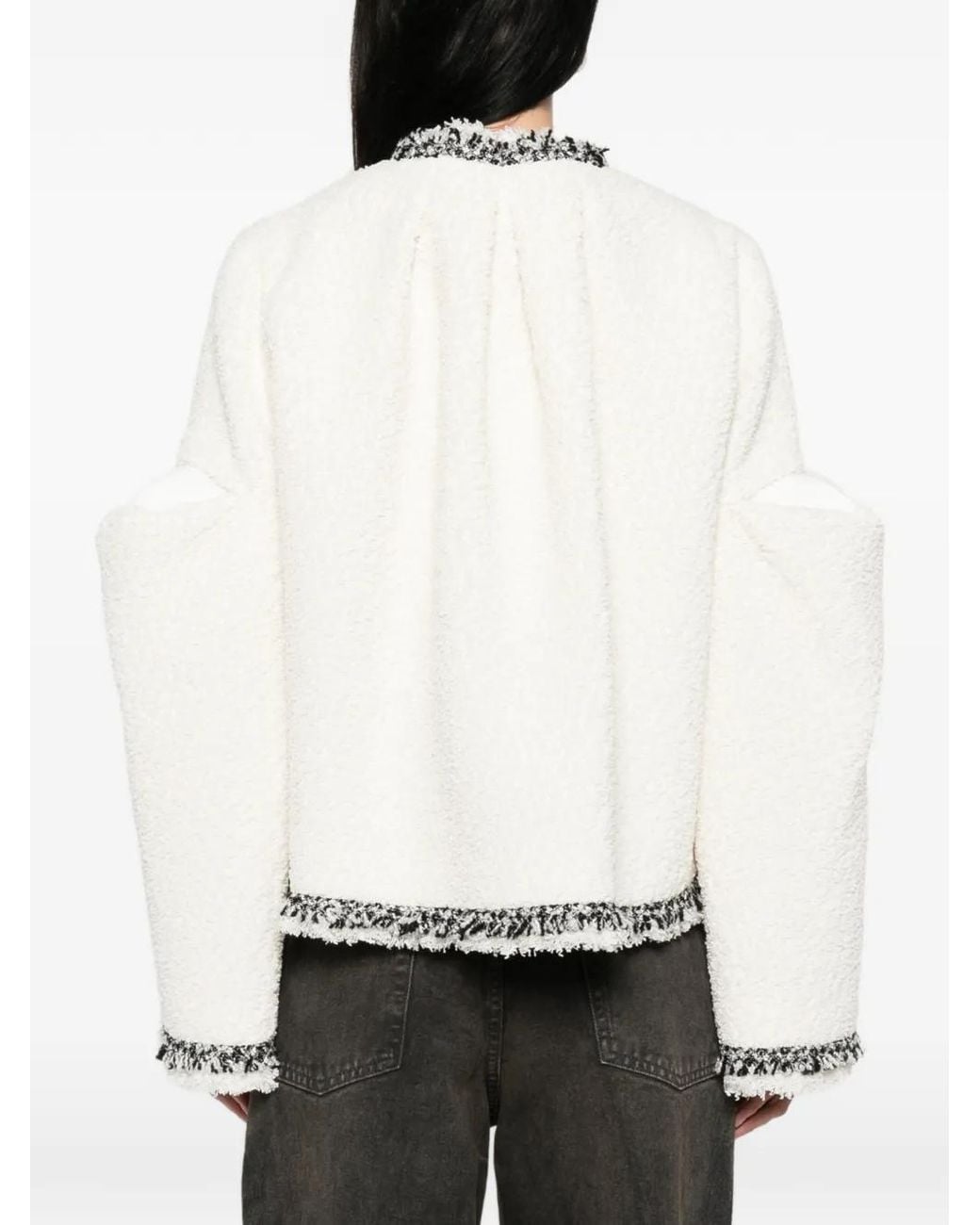 Sacai White Tweed Jacket