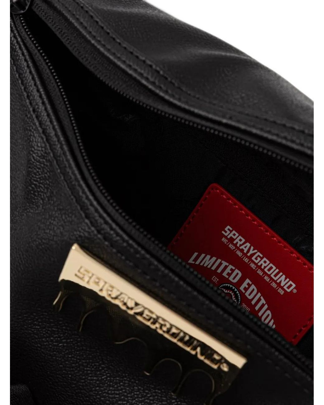 Sprayground Black Lux Savvy Belt Bag