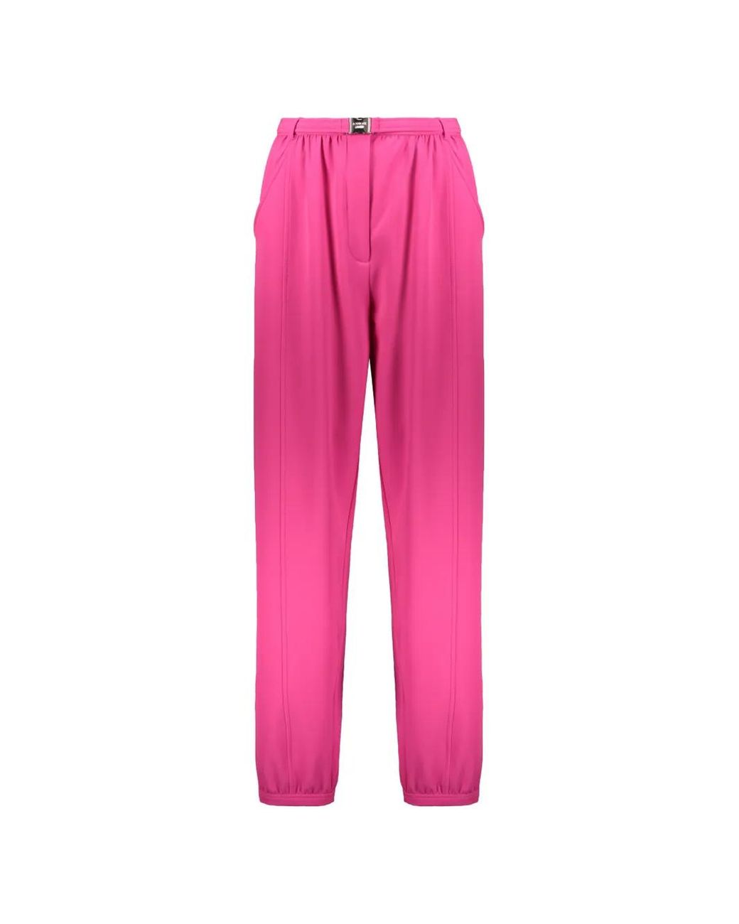 Boutique Moschino Pink Belted Pleated Track Pants