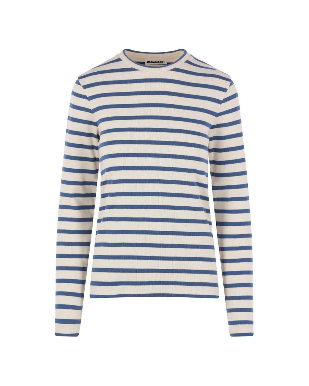 Jil Sander Gray Striped T-Shirt