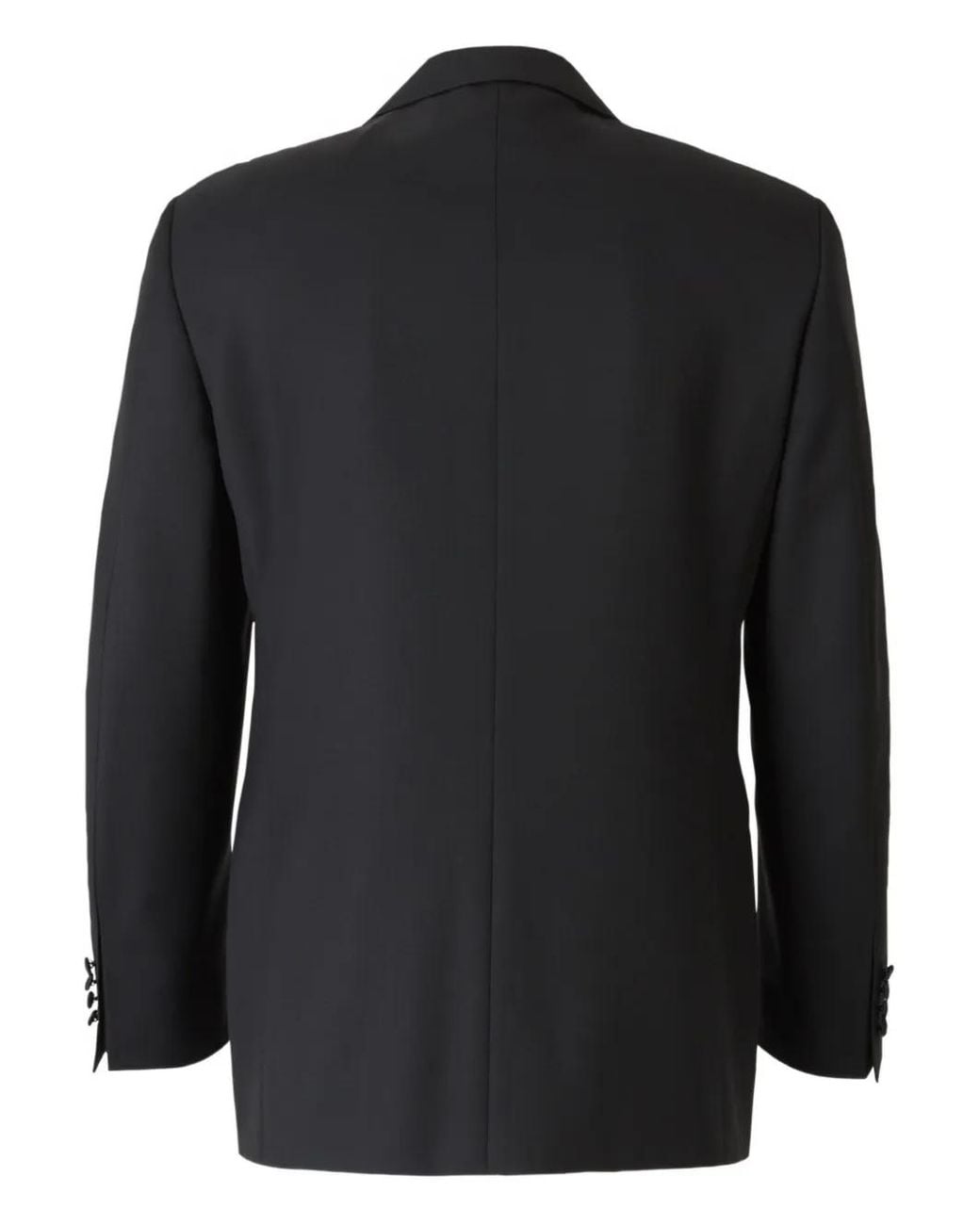 Canali Black Wool Single-Breasted Suit for men