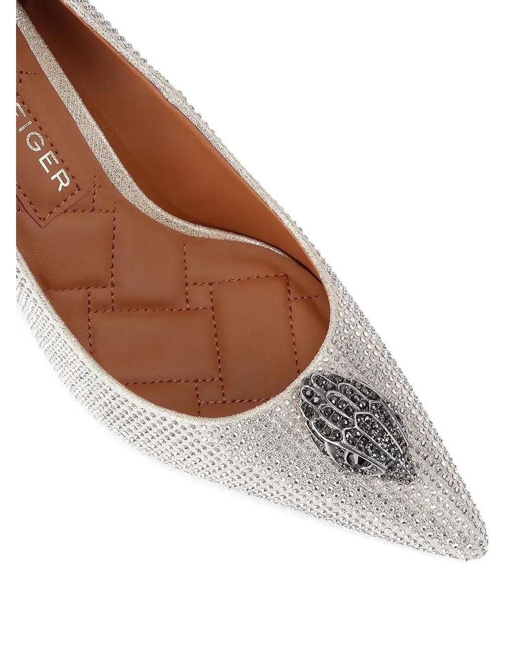 Kurt Geiger White Studded Jewel Pumps