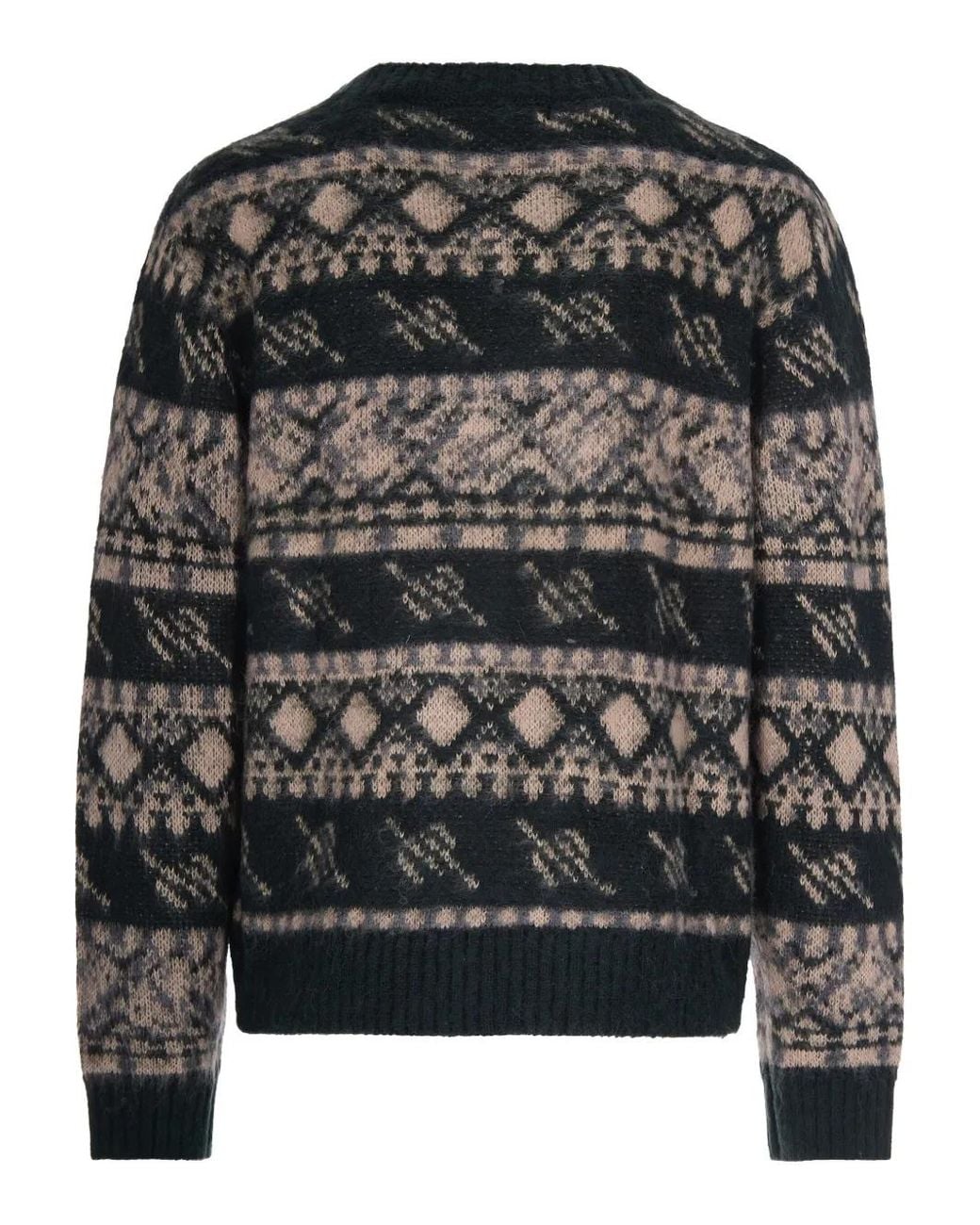 Daily Paper Black Patterned Button Cardigan for men