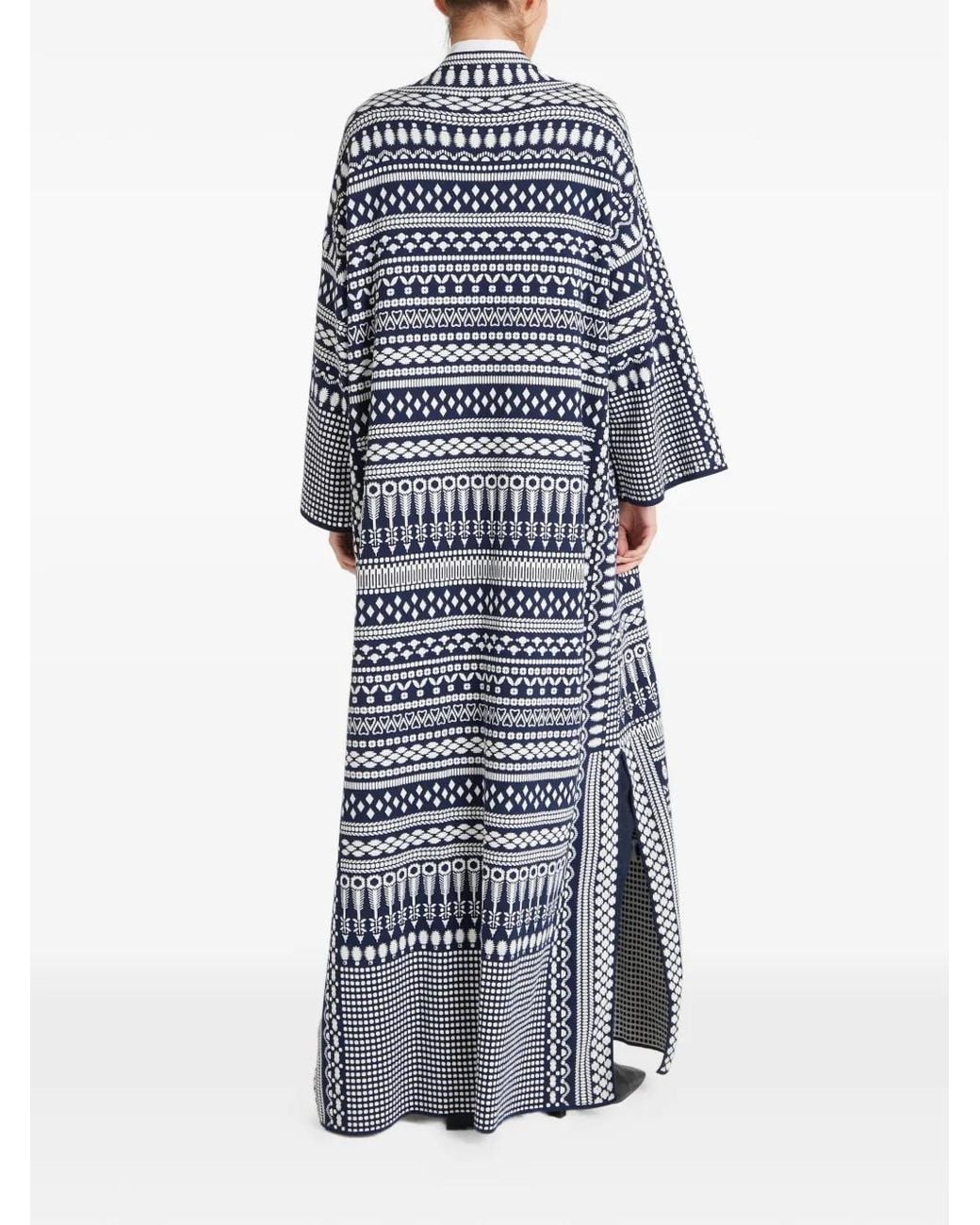 Temperley London Blue Tlalli Knit Coat