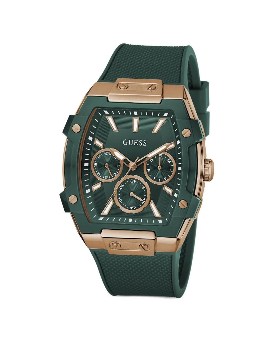 Guess Green Montre Stilicone 43.5 Mm for men