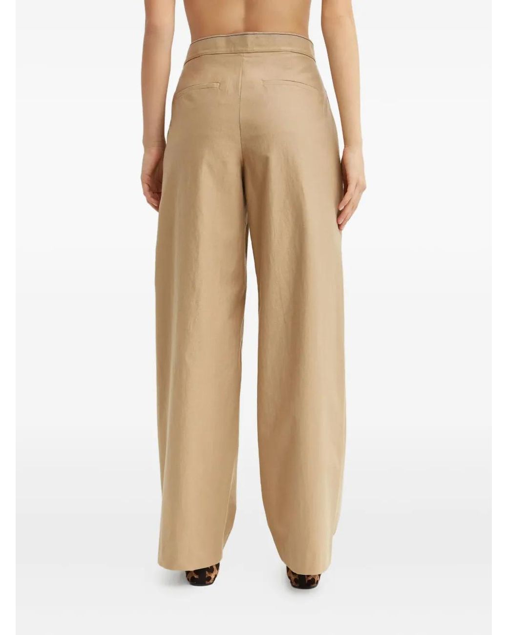 Vince Natural Pleated Trousers