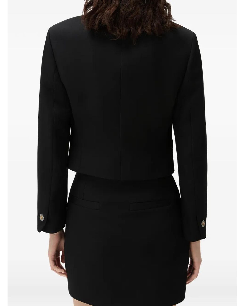 Versace Black Grain De Poudre Wool Jacket
