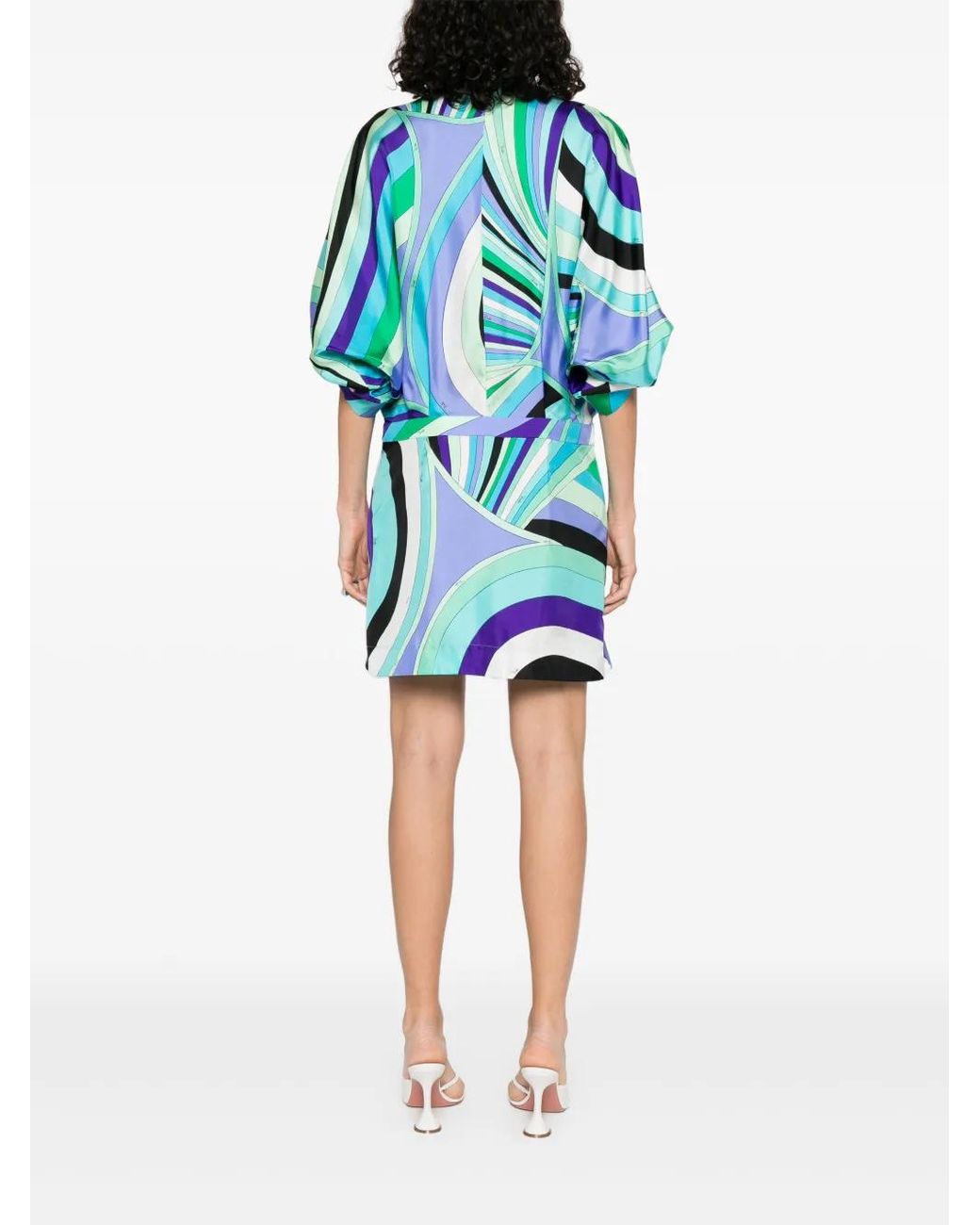 Emilio Pucci Blue 'Iride Cialda' Dress