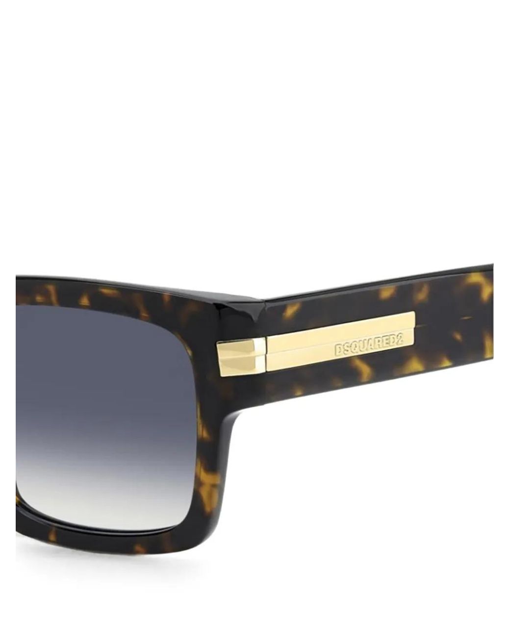 DSquared² Black Tortoiseshell-Effect Square-Frame Sunglasses