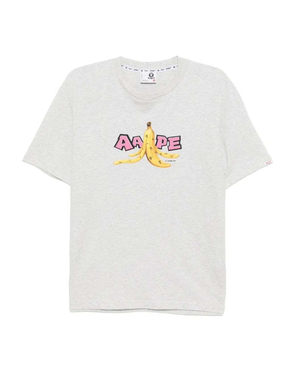 Aape By A Bathing Ape White Printed T-Shirt for men