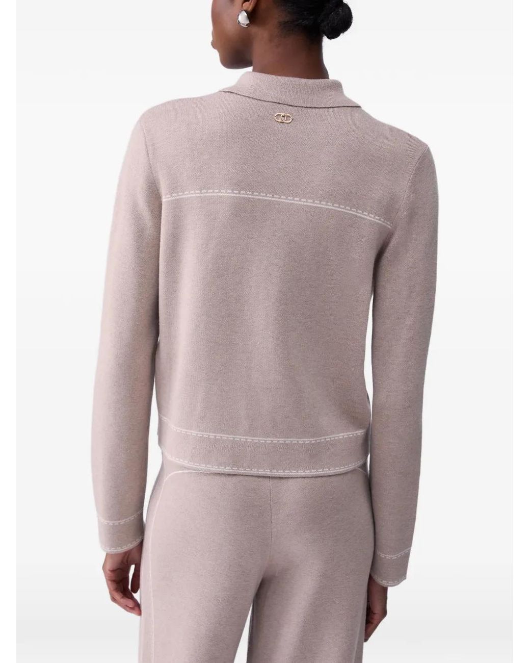 Liu Jo White Veste En Maille À Perles