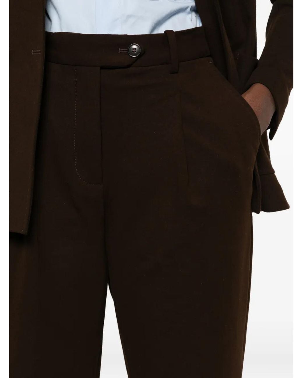 Circolo 1901 White Belt-Loop Trousers